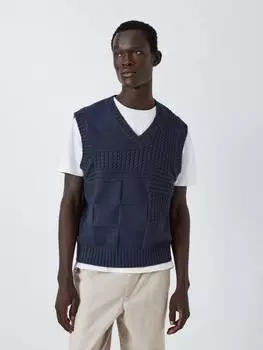 Жилет с v-образным вырезом из лоскутной хлопчатобумажной смеси John Lewis , цвет Parisian Nights