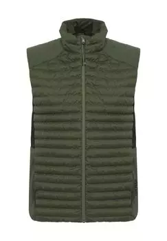 Жилет с воротником-стойкой, однотонный, мужской COLMAR, зеленый