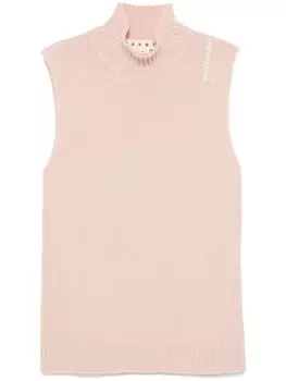 Жилет с вышитым логотипом Marni, розовый