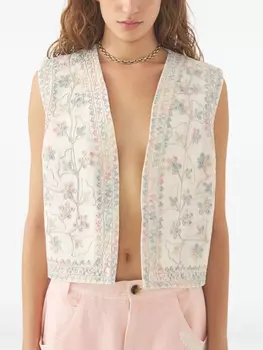 Жилет с вышивкой Alex Antik Batik, белый