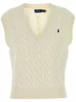 Жилет с вышивкой Polo Pony POLO RALPH LAUREN, нейтральный
