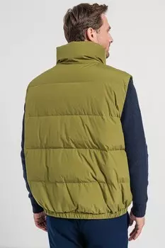Жилет с высоким воротником и пухом United Colors Of Benetton, зеленый