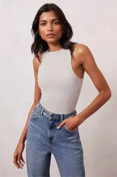 Жилет с высоким воротником Mint Velvet, серебряный