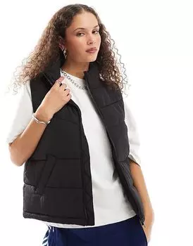 Жилет с высоким воротом черного цвета Noisy May