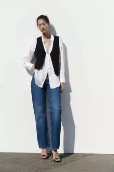 Жилет с заказом ZARA, черный