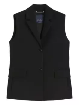 Жилет с зазубренными лацканами 'S Max Mara, черный