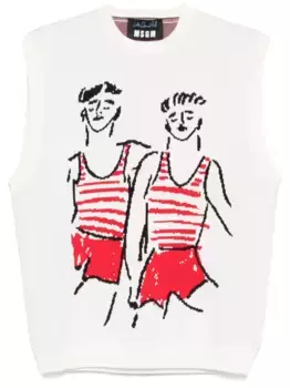 Жилет Sailors in Love из коллаборации с Luke Edward Hall MSGM, нейтральный