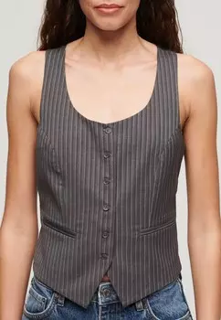 Жилет SATIN BACK WAISTCOAT Superdry, серый