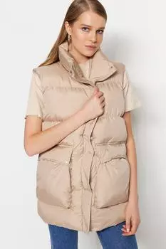 Жилет - Серый - Базовый Trendyol, серый