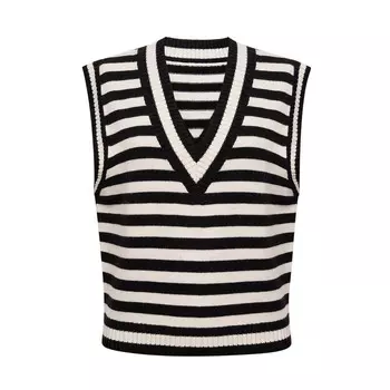 Жилет шерстяной Deep Breath в жаккардовом стиле, зеленый / розовый