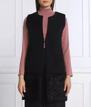 Жилет шерстяной Marella Navetta Regular Fit, черный