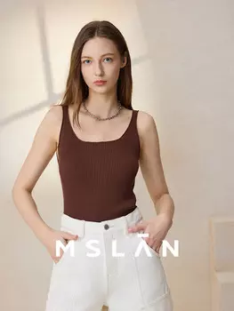 Жилет шерстяной MSlan, коричневый