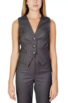 Жилет Silence в полоску, серый