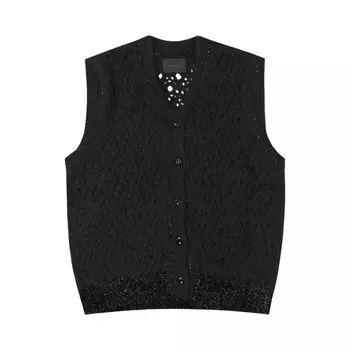 Жилет Simone Rocha Tinsel Knit Vest, черный