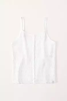 Жилет со сборками Abercrombie & Fitch, белый