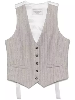 Жилет со стразами Forte Dei Marmi Couture, серый