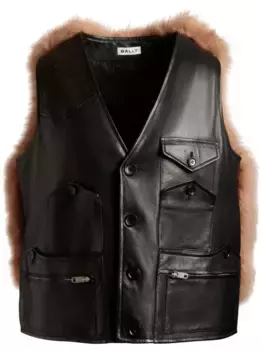 Жилет со вставками Bally, черный