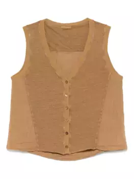 Жилет со вставками Transit, коричневый