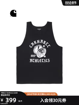 Жилет спортивный Carhartt WIP с рисунком и принтом, черный