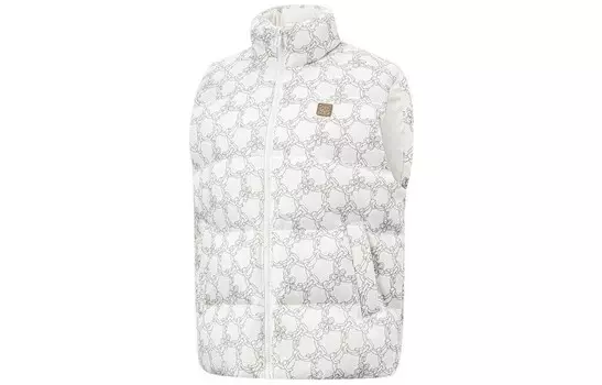 Жилет Sports Life Collection женский молочно-белый с полным принтом Lining