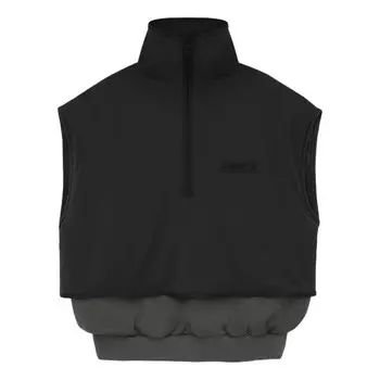 Жилет ss24 nylon fleece mockneck vest 'ink jet black' Fear Of God Essentials, черный