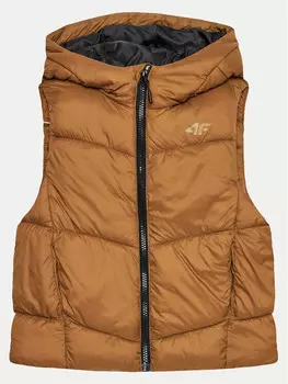 Жилет стандартного кроя 4F, коричневый