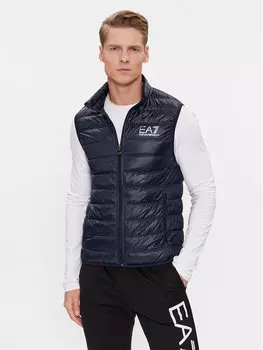 Жилет стандартного кроя Ea7 Emporio Armani, синий