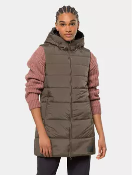 Жилет стандартного кроя Jack Wolfskin, коричневый