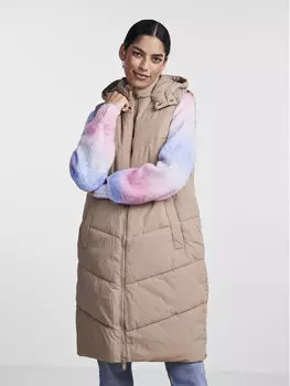 Жилет стандартного кроя Pieces, бежевый