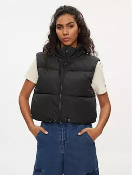 Жилет стандартного кроя Pieces, черный