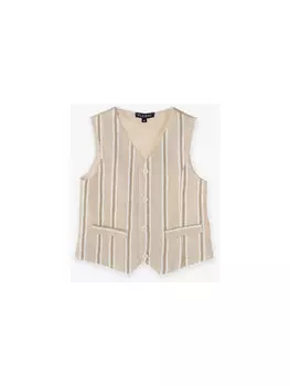 Жилет стандартного кроя Please, бежевый