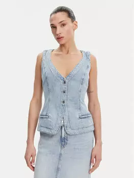 Жилет стандартного кроя W5GN89 D5B96 Guess, синий