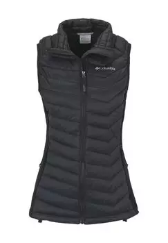 Жилет стеганый Паудер Пасс, воротник стойка, утепленный, женский Columbia, черный