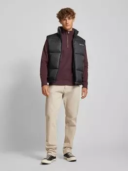 Жилет стеганый с воротником-стойкой модель 'LANDIN' Pegador, черный