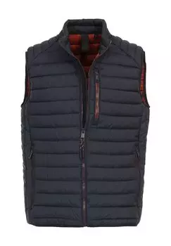 Жилет стеганый водоотталкивающий, воротник стойка, мужской CASAMODA, синий
