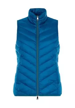 Жилет стеганый, воротник стойка, женский Adagio, цвет Petrol