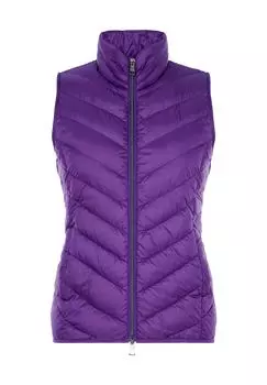 Жилет стеганый, воротник стойка, женский Adagio, фиолетовый