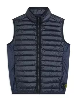Жилет Stone Island Junior Compass-badge пуховый, синий