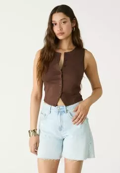 Жилет Stradivarius, коричневый