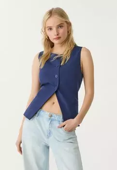 Жилет Stradivarius, темно-синий