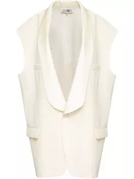 Жилет строгого кроя MM6 Maison Margiela, нейтральный