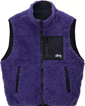 Жилет Stussy Sherpa Vest 'Purple', фиолетовый