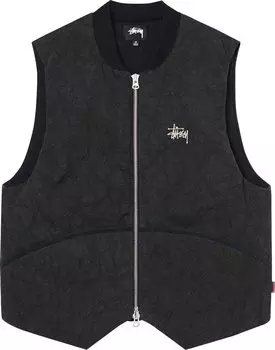 Жилет Stussy Washed Canvas Primaloft Vest 'Black', черный
