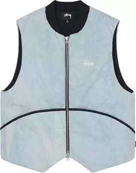 Жилет Stussy Washed Canvas Primaloft Vest 'Light Blue', синий