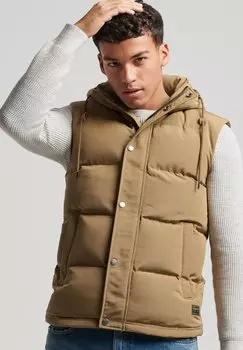 Жилет Superdry ЭВЕРЕСТ, цвет sandstone