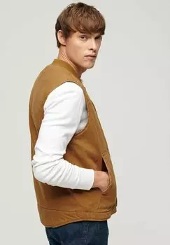 Жилет Superdry SURPLUS WORKWEAR, цвет denim co tobacco brown