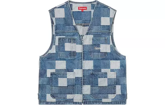 Жилет Supreme, серо-белый