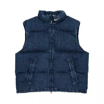 Жилет Supreme x Nike Denim Puffer Vest, синий