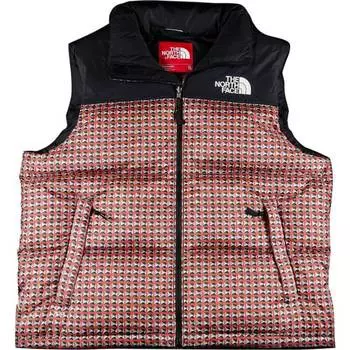 Жилет Supreme x The North Face Studded Nuptse Vest, красный