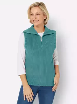 Жилет-свитер Classic Basics "жилет-свитер", цвет Ozean